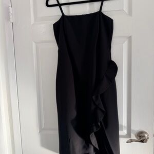 Bardot Black Ruffle Dress
